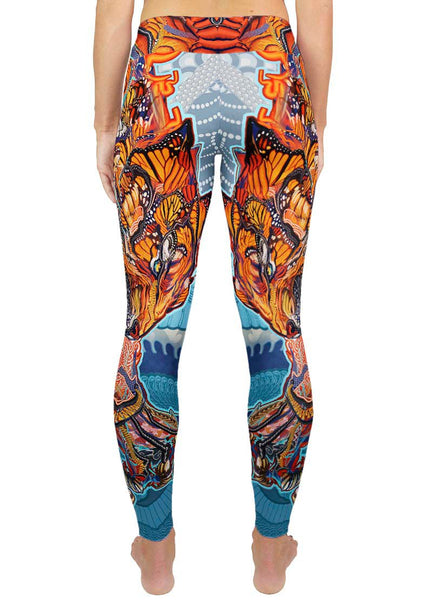 Tiger Swallow Tail Active Leggings