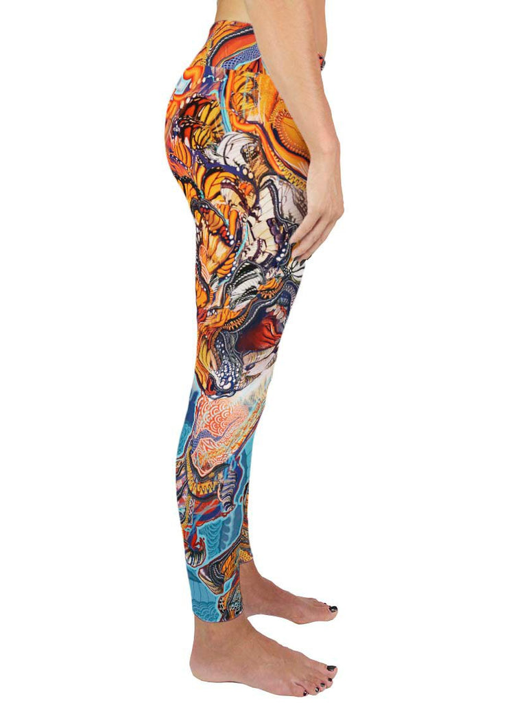 Tiger Swallow Tail Active Leggings, Android Jones X Vision Lab