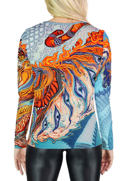 Tiger Swallow Tail Womens Long Sleeve