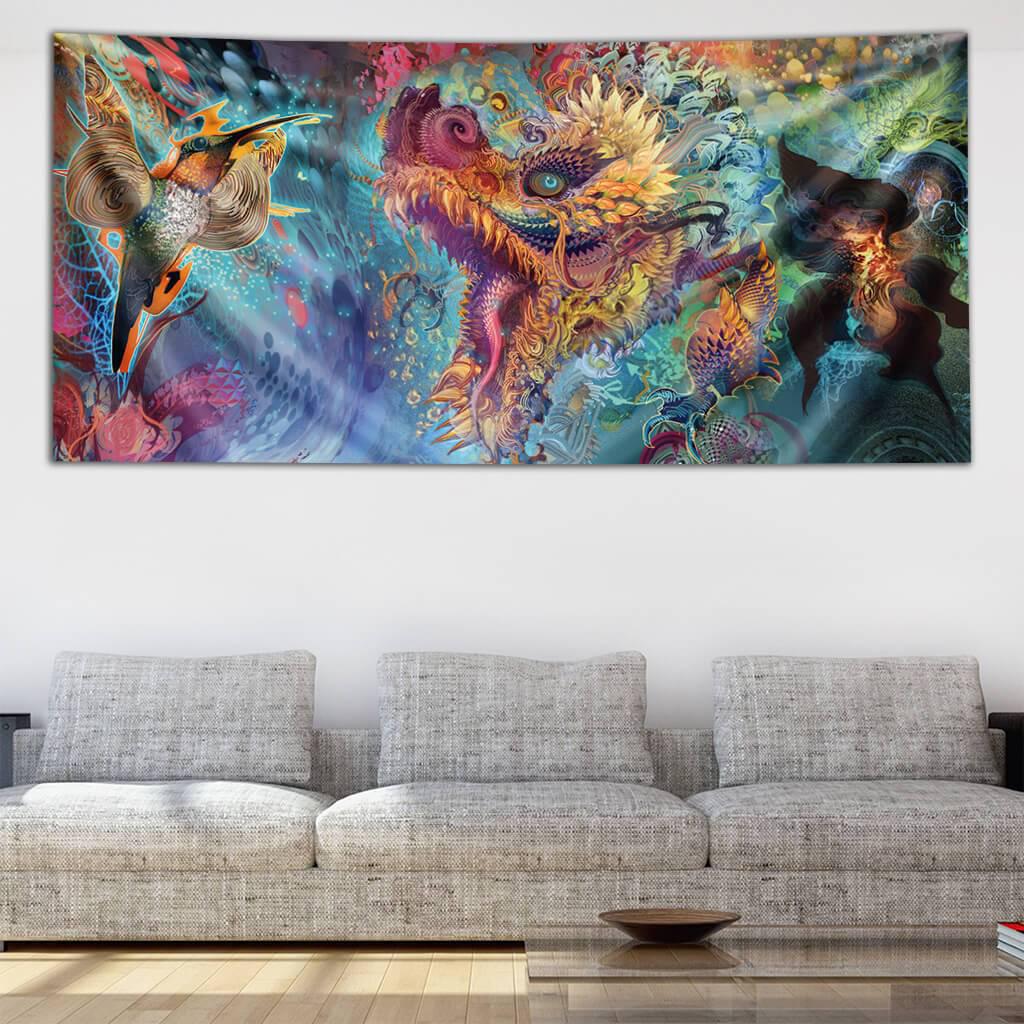 Humming Dragon Tapestry – Android Jones