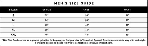 Men's size chart